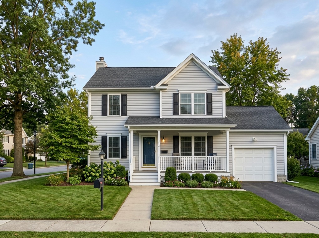 Suburban House After Softwashing